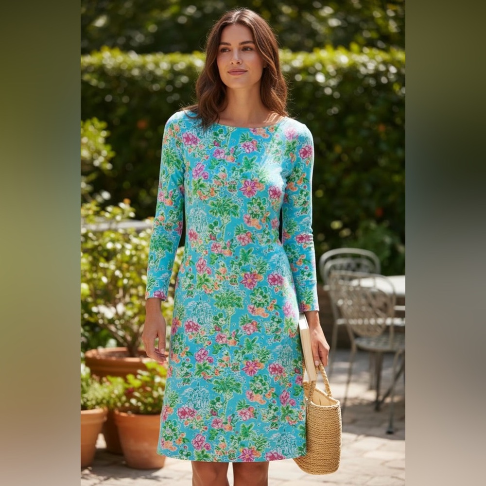Disney Parks Lilly Pulitzer Mickey Mouse Sophie XXL Dress Long Sleeve